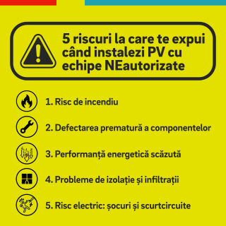 5 riscuri la instalare sistem fotovoltaic