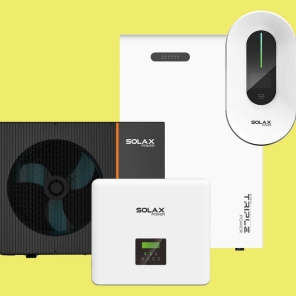 oferta sistem solax invertor hibrid, baterie, stație de încărcare și pompă de căldură